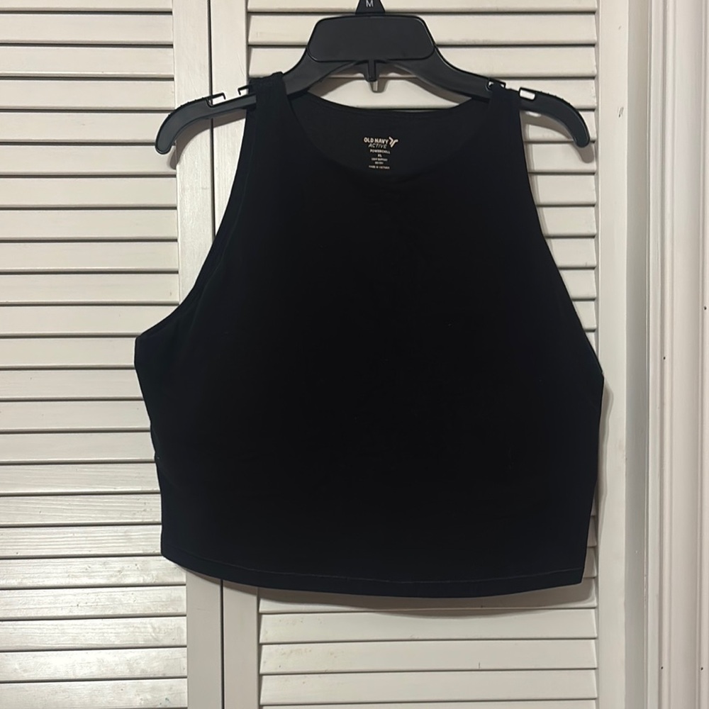 Old Navy Black Sleeveless Crop Top